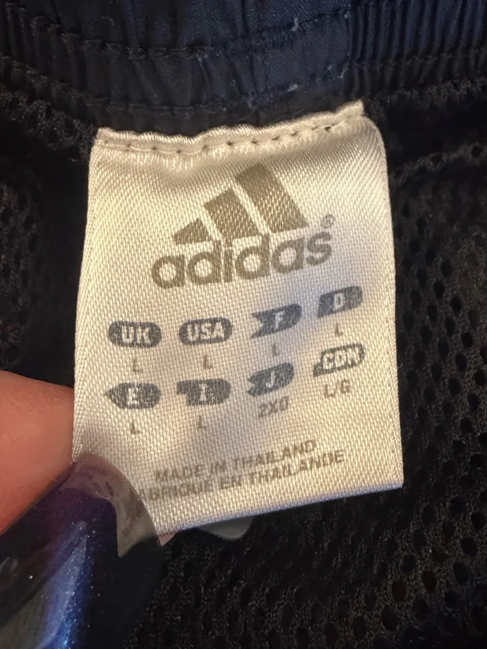Adidas Men's Black Track Pants, Windbreaker, Adjustable ankle, Size Large